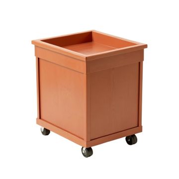 Glen Dale Empty Rolling Workshop Cart - Terracotta
