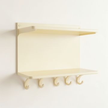 Holly Dell Wall-Mounted Entryway Organizer Shelf - Cream (synthetic illustration; no displayed measurements)