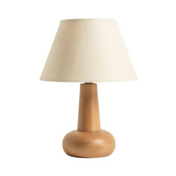 Reed Crossing Table Lamp With A Plain Fabric Shade - Beige