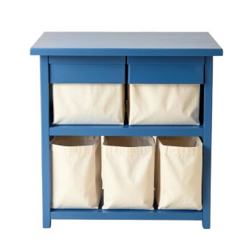 Bay Bluff Laundry Sorting Station With Plain Removable Bags - Blue