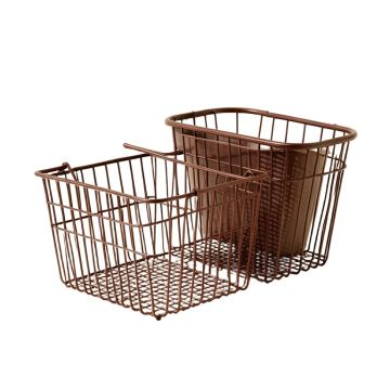 2 Piece Metal/Wire Basket Set