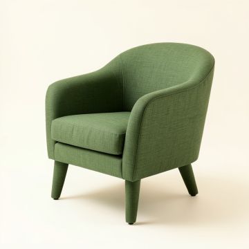 Oak Dale Upholstered Armchair - Green (synthetic illustration; no displayed measurements)