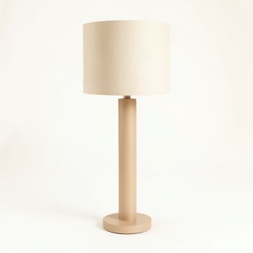 Harbor Bridge Floor Lamp With A Plain Fabric Shade - Beige (synthetic illustration; no displayed measurements)