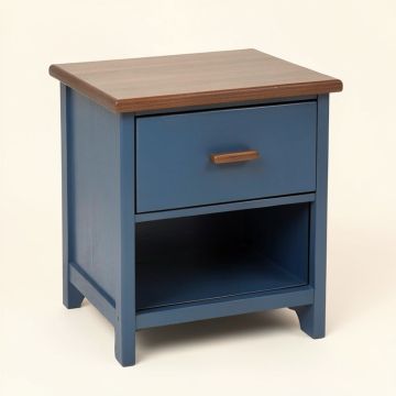 Markovich 1 Drawer Nightstand In Blue/Brown (synthetic illustration; no displayed measurements)