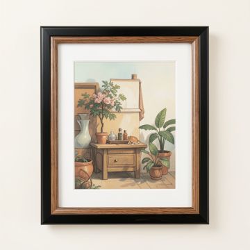 Calter 6 Piece Framed Art Set - Picture Frame Graphic Art Print Set On Paper (synthetic illustration; no displayed measurements)