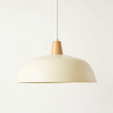 Brook Bluff Pendant Light Suspended From One Plain Cable - Cream (synthetic illustration; no displayed measurements)
