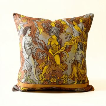 Alphonse Mucha Zodiac Euro Pillow (synthetic illustration; no displayed measurements)