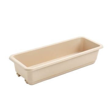 Vale Branch Empty Railing Planter With Integral Brackets - Beige