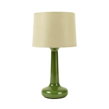 Juniper Bend Table Lamp With A Plain Fabric Shade - Green (synthetic illustration; no displayed measurements)