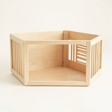 Aspen Bluff Empty Furniture-Style Pet Crate - Beige (synthetic illustration; no displayed measurements)