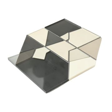 Tara 1.2 '' X 6 '' Glass Grid Mosaic Tile