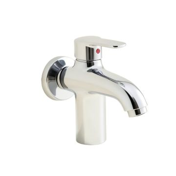 Dfi Chrome Waterfall Commercial Single Hole One Handle Bathroom Sink Faucet Deck Mount Lavatory