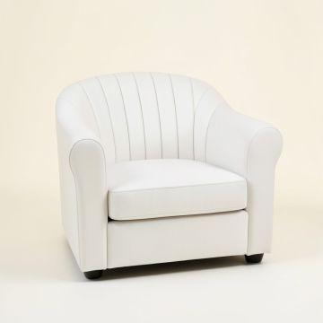 Alder Bluff Upholstered Armchair - White (synthetic illustration; no displayed measurements)