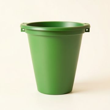 Dune Crest Empty Railing Planter With Integral Brackets - Green (synthetic illustration; no displayed measurements)