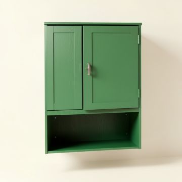Fern Dell Wall-Mounted Laundry Cabinet - Green (synthetic illustration; no displayed measurements)