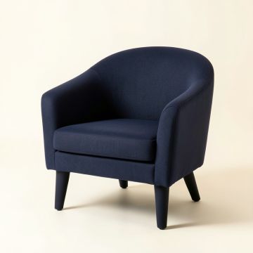 Harbor Bluff Upholstered Armchair - Navy (synthetic illustration; no displayed measurements)
