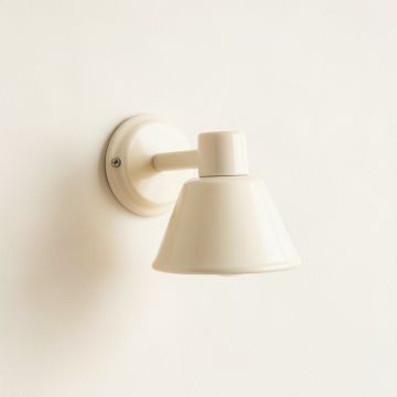Cedar Branch Wall Sconce Mounted On A Plain Wall - Ivory (synthetic illustration; no displayed measurements)