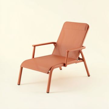 Rowan Branch Outdoor Lounge Chair - Terracotta (synthetic illustration; no displayed measurements)