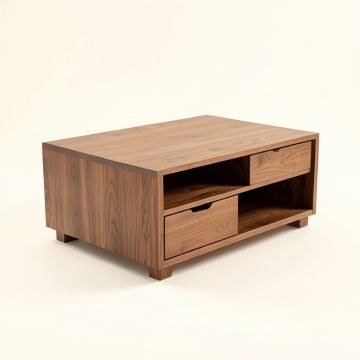 Thaddeus Solid Wood Coffee Table With Storage (synthetic illustration; no displayed measurements)
