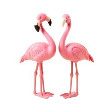 2 Piece Polyresin Flamingo Set