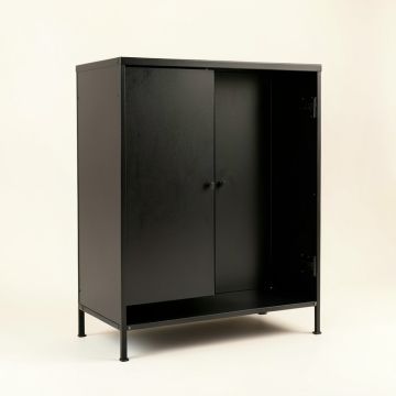Slate Dell Wall-Mounted Laundry Cabinet - Black (synthetic illustration; no displayed measurements)