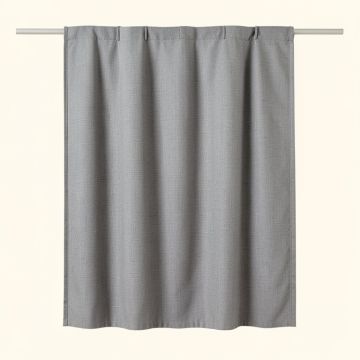 Holly Crossing Shower Curtain Hanging Flat From A Plain Rod - Gray (synthetic illustration; no displayed measurements)