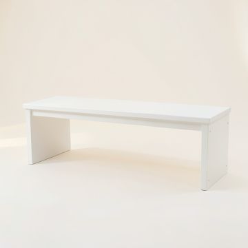 Lake Branch Narrow Outdoor Storage Bench - White (synthetic illustration; no displayed measurements)