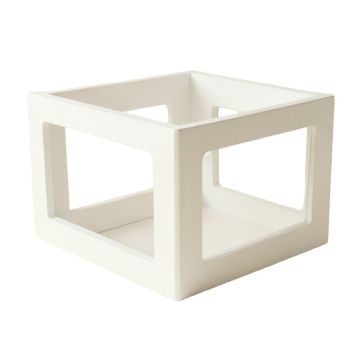 Cliff Bend Empty Furniture-Style Pet Crate - White
