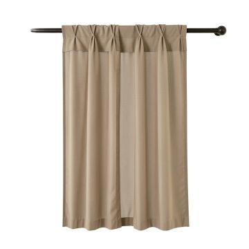 Dorian Solid Color Sheer Rod Pocket Curtain Panels