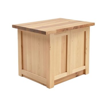Uli Wood Kitchen Island With Butcher Block Top