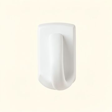 Rowan Crest Wall-Mounted Robe Hook - White (synthetic illustration; no displayed measurements)