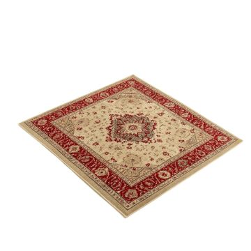 Angelmanuel Power Loom Khaki/Red Rug