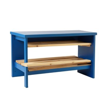Laurel Bridge Shoe Storage Bench - Blue