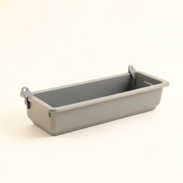 Briar Bluff Empty Railing Planter With Integral Brackets - Gray (synthetic illustration; no displayed measurements)