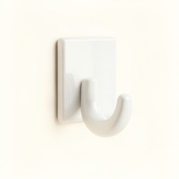 Bay Crossing Wall-Mounted Robe Hook - White (synthetic illustration; no displayed measurements)