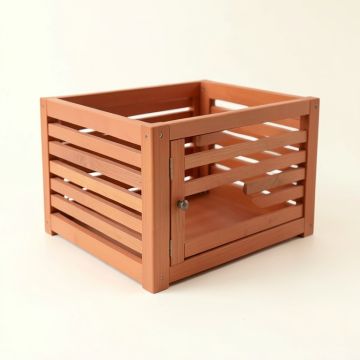 Dune Bridge Empty Furniture-Style Pet Crate - Terracotta (synthetic illustration; no displayed measurements)