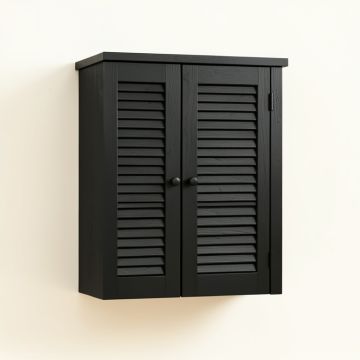 Field Brook Wall-Mounted Laundry Cabinet - Black (synthetic illustration; no displayed measurements)