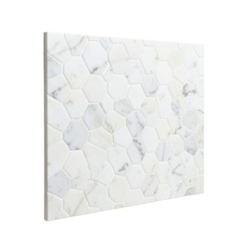 Carrara 2 '' X 2 '' Marble Honeycomb Mosaic Wall & Floor Tile