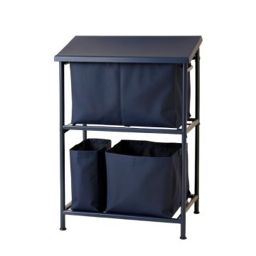 Cliff Canyon Laundry Sorting Station With Plain Removable Bags - Navy