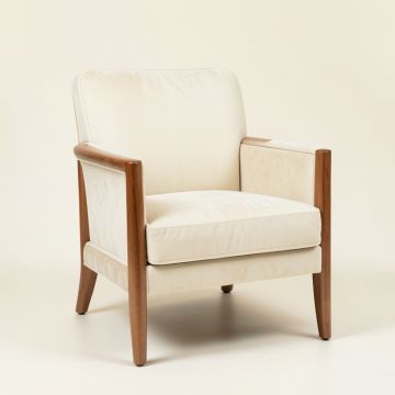 Ridge Falls Upholstered Armchair - Ivory (synthetic illustration; no displayed measurements)