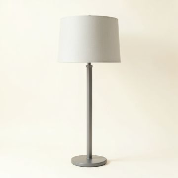 Summit Dale Floor Lamp With A Plain Fabric Shade - Gray (synthetic illustration; no displayed measurements)
