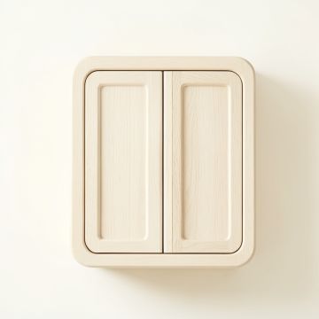 Moss Dell Wall-Mounted Entry Cabinet - Ivory (synthetic illustration; no displayed measurements)