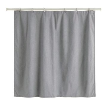 Sage Crest Shower Curtain Hanging Flat From A Plain Rod - Gray