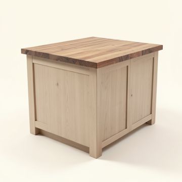 Kailee Kitchen Island With Butcher Block Top (synthetic illustration; no displayed measurements)