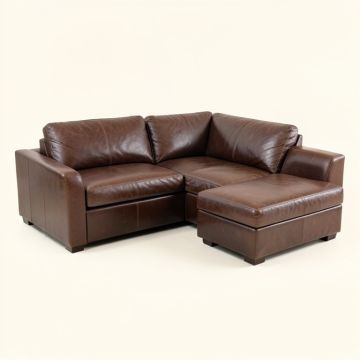 Spuyten 109 '' Wide Faux Leather Right Hand Facing Sofa & Chaise (synthetic illustration; no displayed measurements)