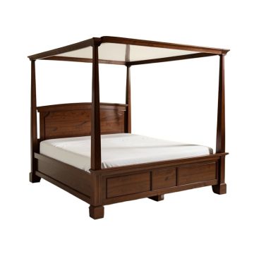 Verlie Queen Low Profile Four Poster Bed