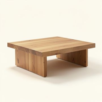 Solid Wood Coffee Table (synthetic illustration; no displayed measurements)