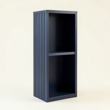 Juniper Crest Narrow Cubby Tower - Navy (synthetic illustration; no displayed measurements)