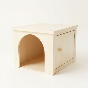 Oak Crest Empty Furniture-Style Litter Enclosure - Ivory (synthetic illustration; no displayed measurements)