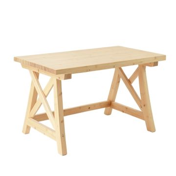 Meadow Bridge Empty Workshop Workbench - Ivory